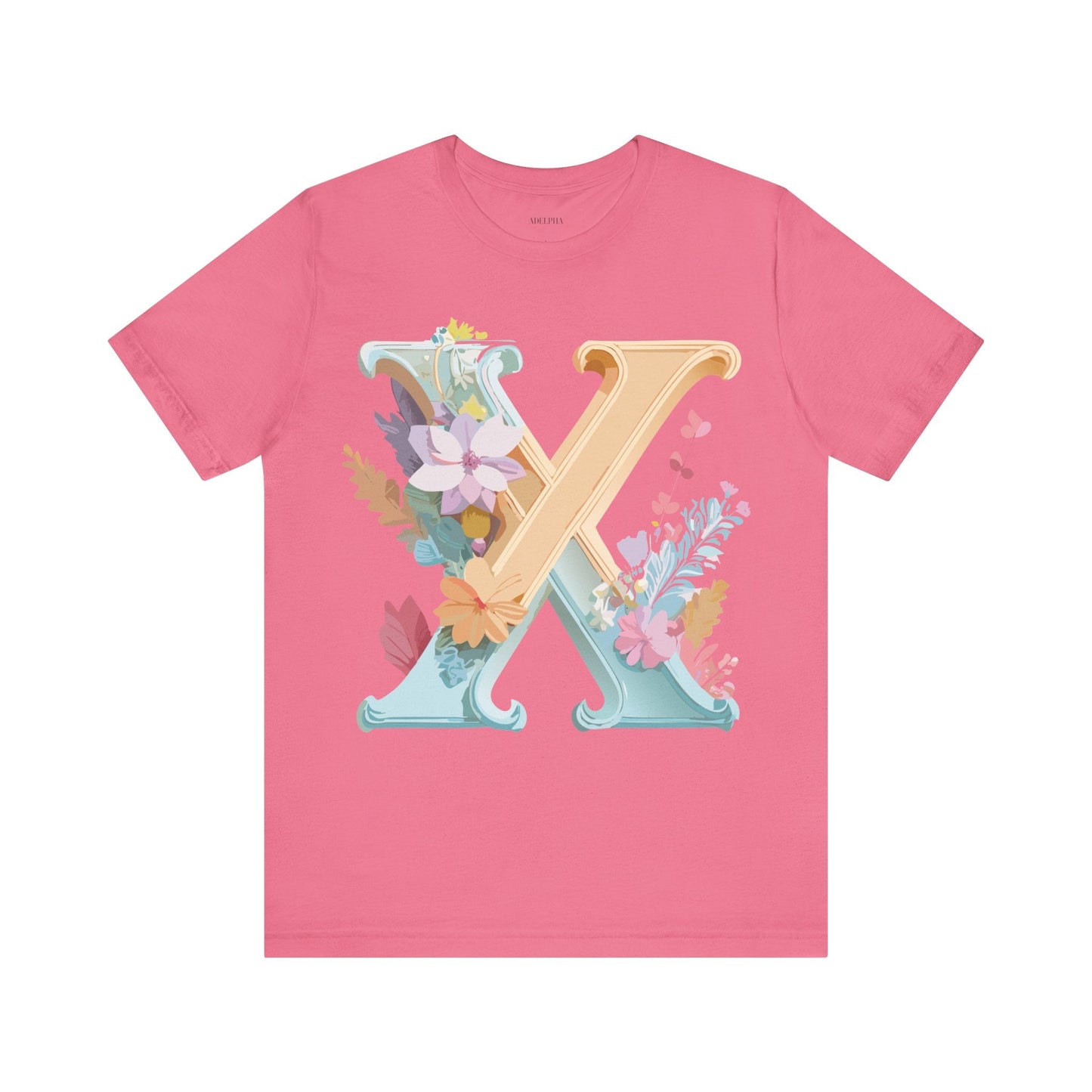 Letter X Shirt Unisex Graphic Tee Adelpha Vintage Inspired Artwork Short Sleeve Edition