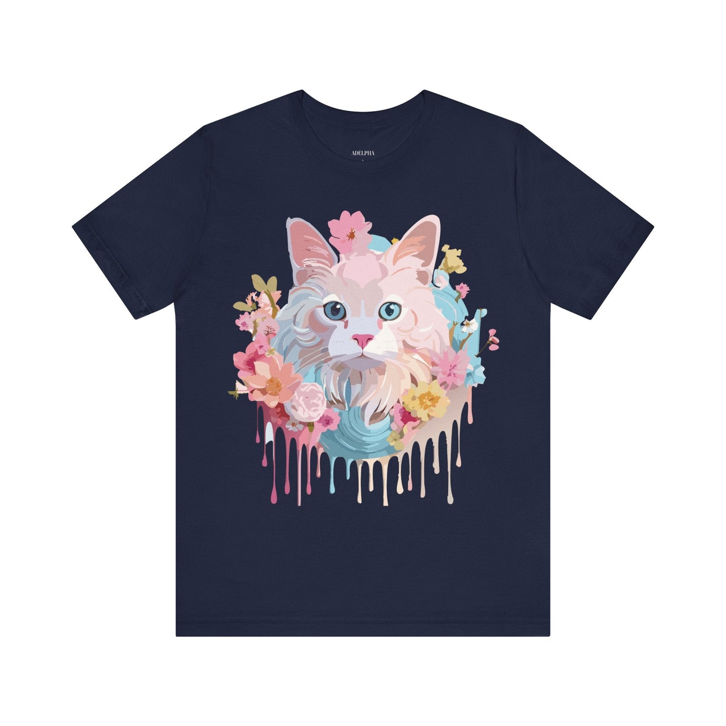 Cat Graphic Tee Unisex Shirt With Cat Art By Adelpha Vintage Inspired