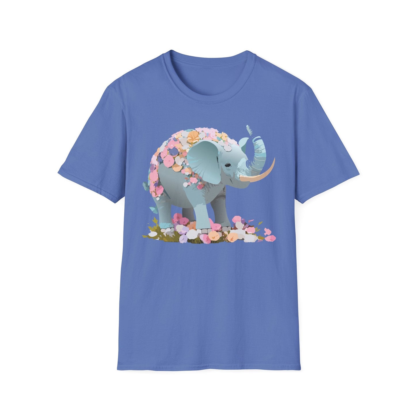 Elephant Graphic T Shirt Gildan Softstyle Unisex Cotton Tee With Elephant Print Design Artwork