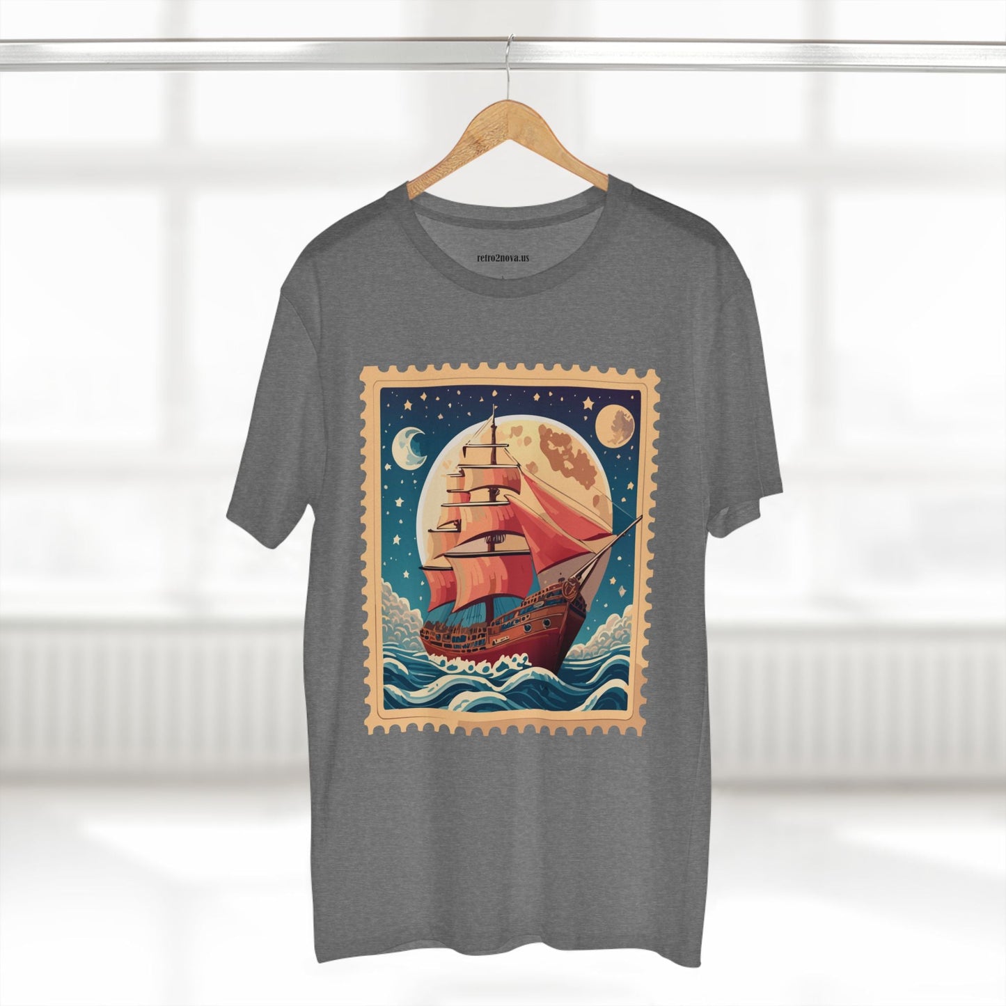 Postage Stamp Shirt Unisex Art Tee Premium Cotton Staple Retro2Nova Art Collection