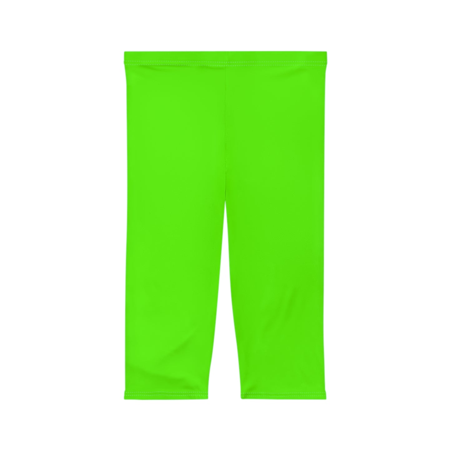 Neon Grass Color Women's Brushed Suede Poly Span Casual Capri Leggings XS-2XL