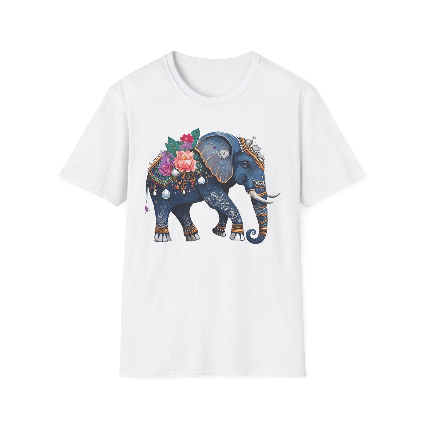 Elephant T Shirt Unisex Softstyle Tee Gildan 64000 100 Percent Cotton Comfort Everyday