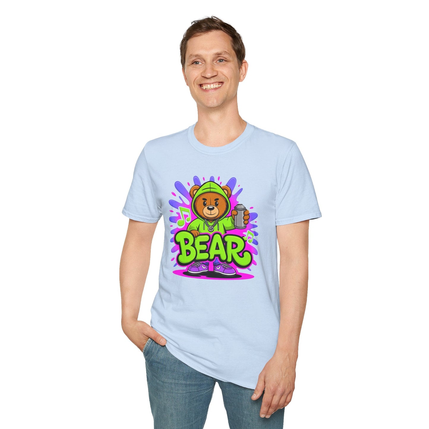 Cartoon Animation Shirt For Unisex Cotton Gildan Softstyle Tee With Funny Animals