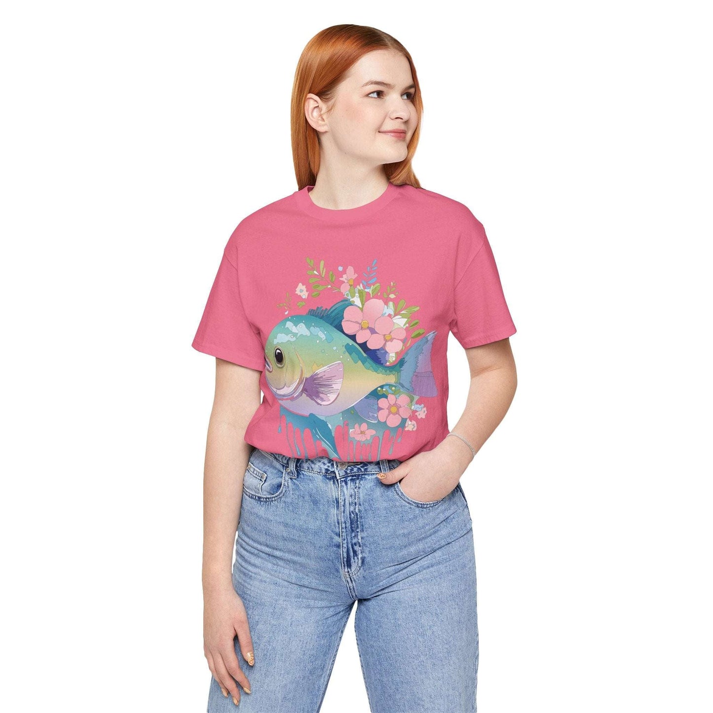 Fish Graphic Unisex 100 Cotton Vintage Artwork Tee 1