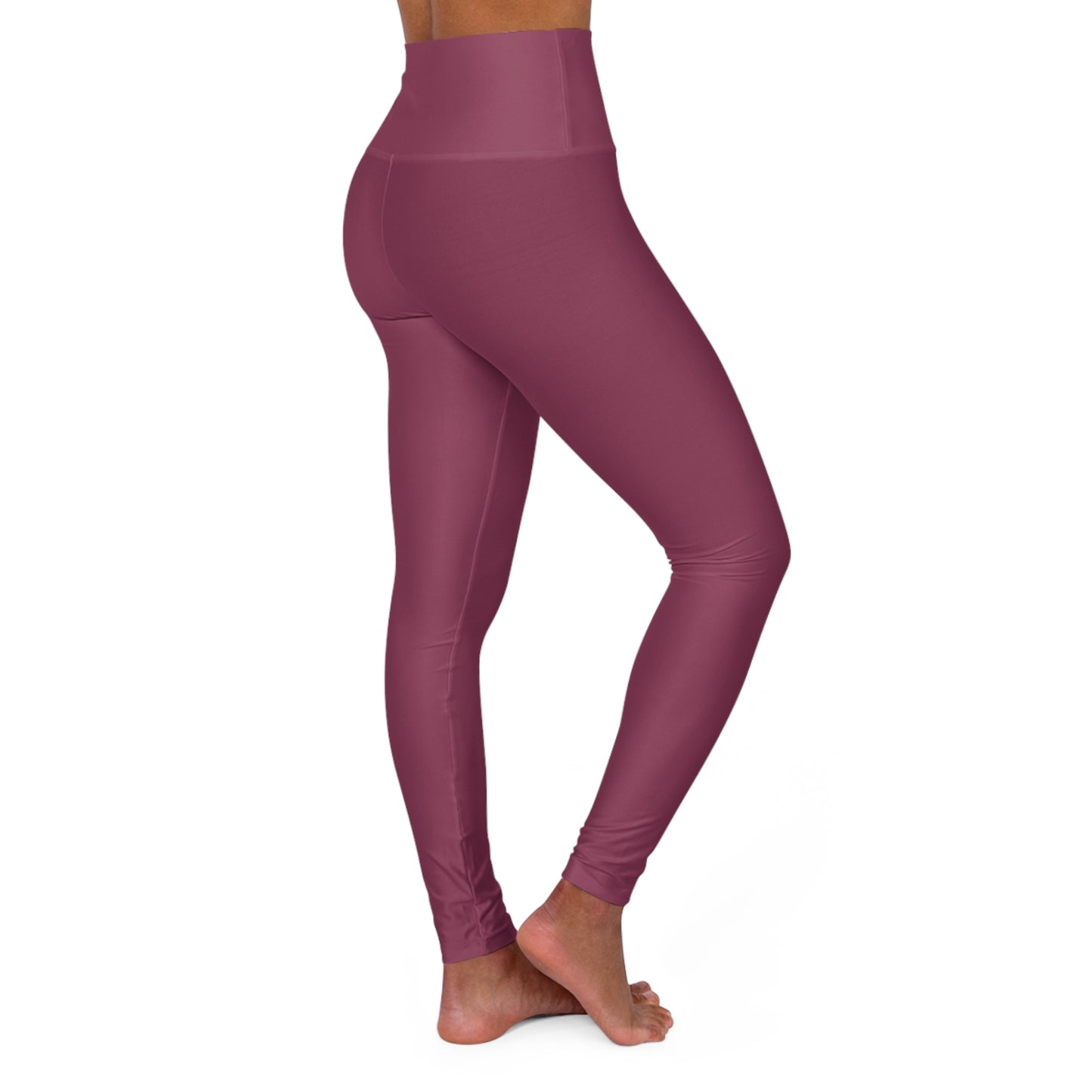 High-Waisted Vintage Berry Yoga Leggings Women's Seamless Poly-Span Stretchy Pastel Berry Mauve Activewear Pants