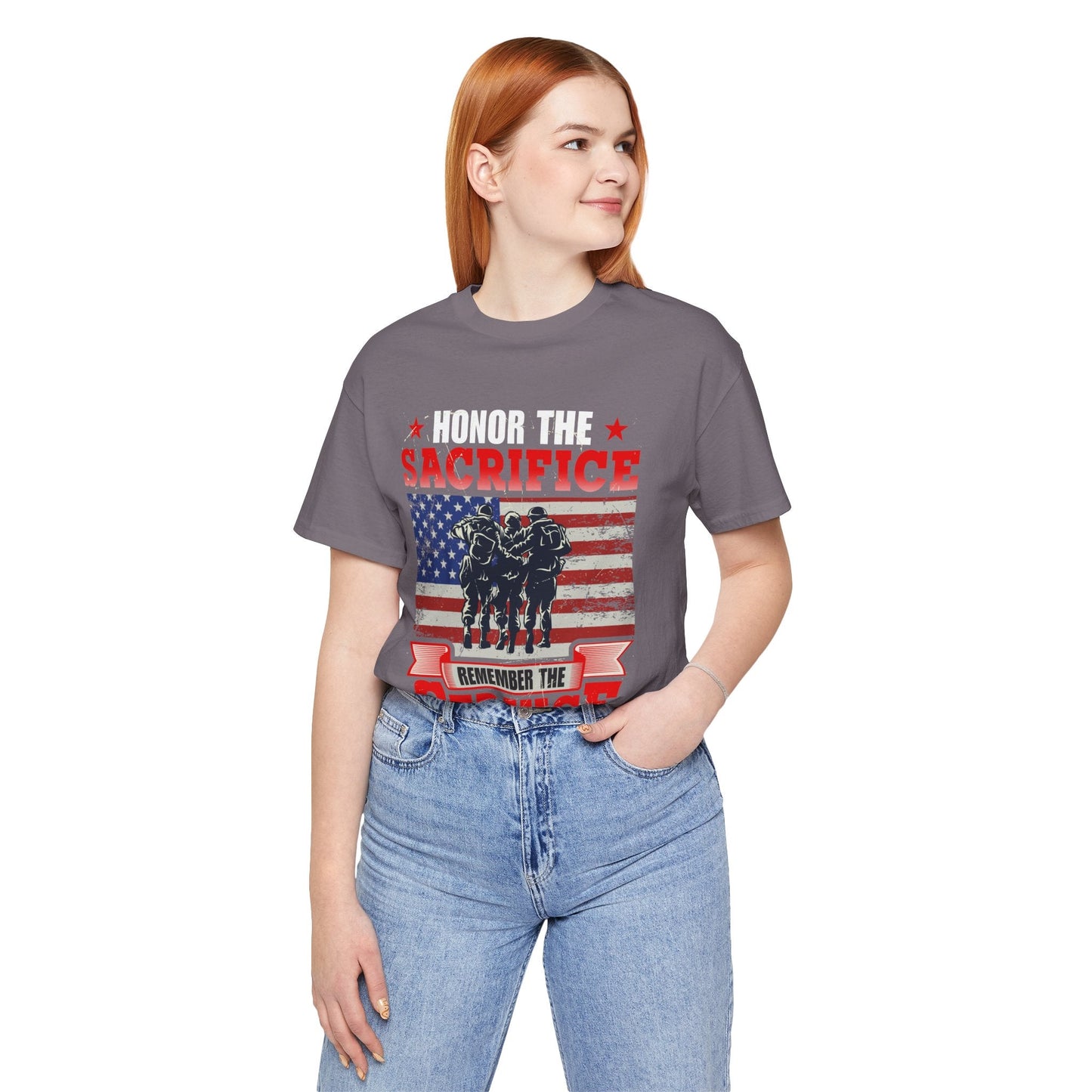 American Flag Graphic Unisex Cotton T-Shirt v24