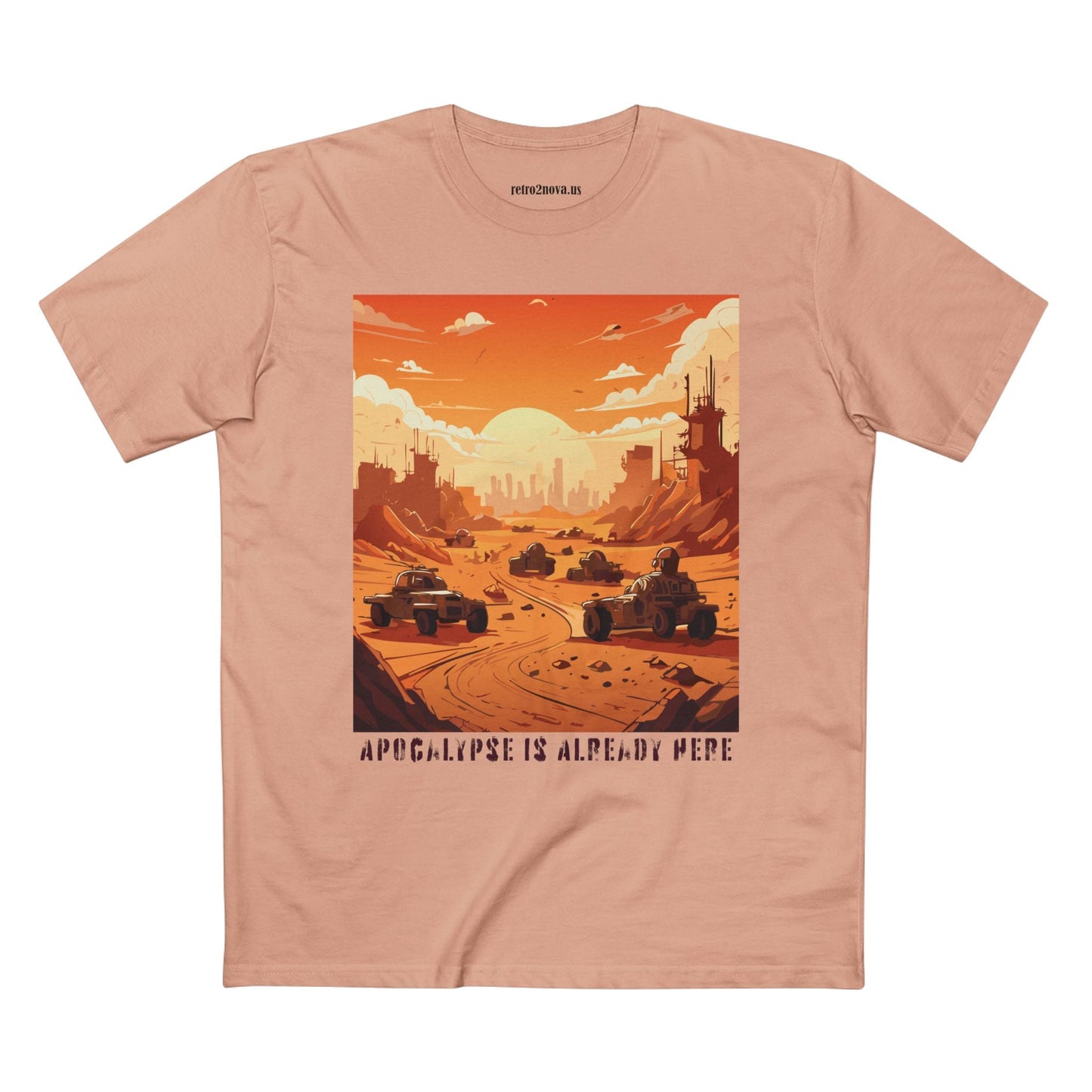 Retro2Nova Cataclysm Doomsday Unisex Premium Cotton Tee With Original Art Design
