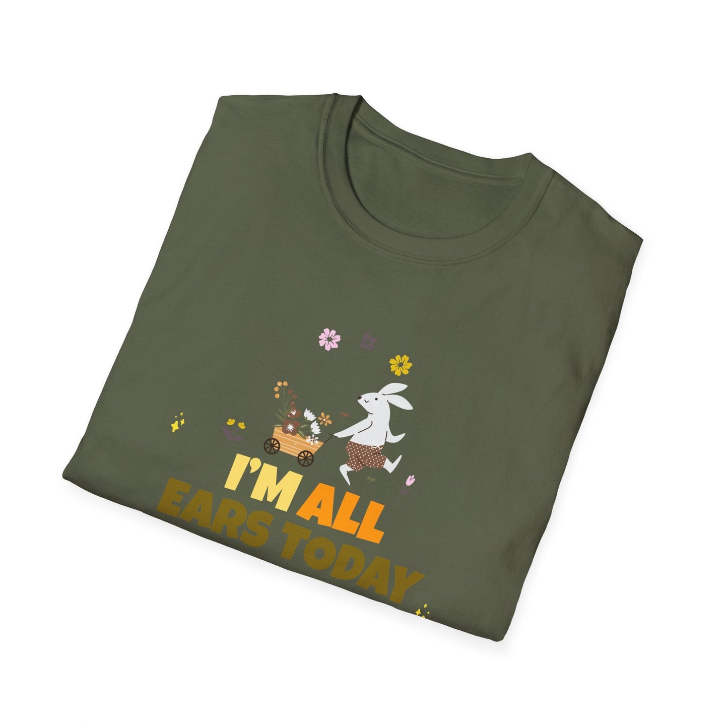 Easter Bunny T Shirt Unisex Gildan Softstyle Tee 100 Percent Ring Spun Cotton Easter Design