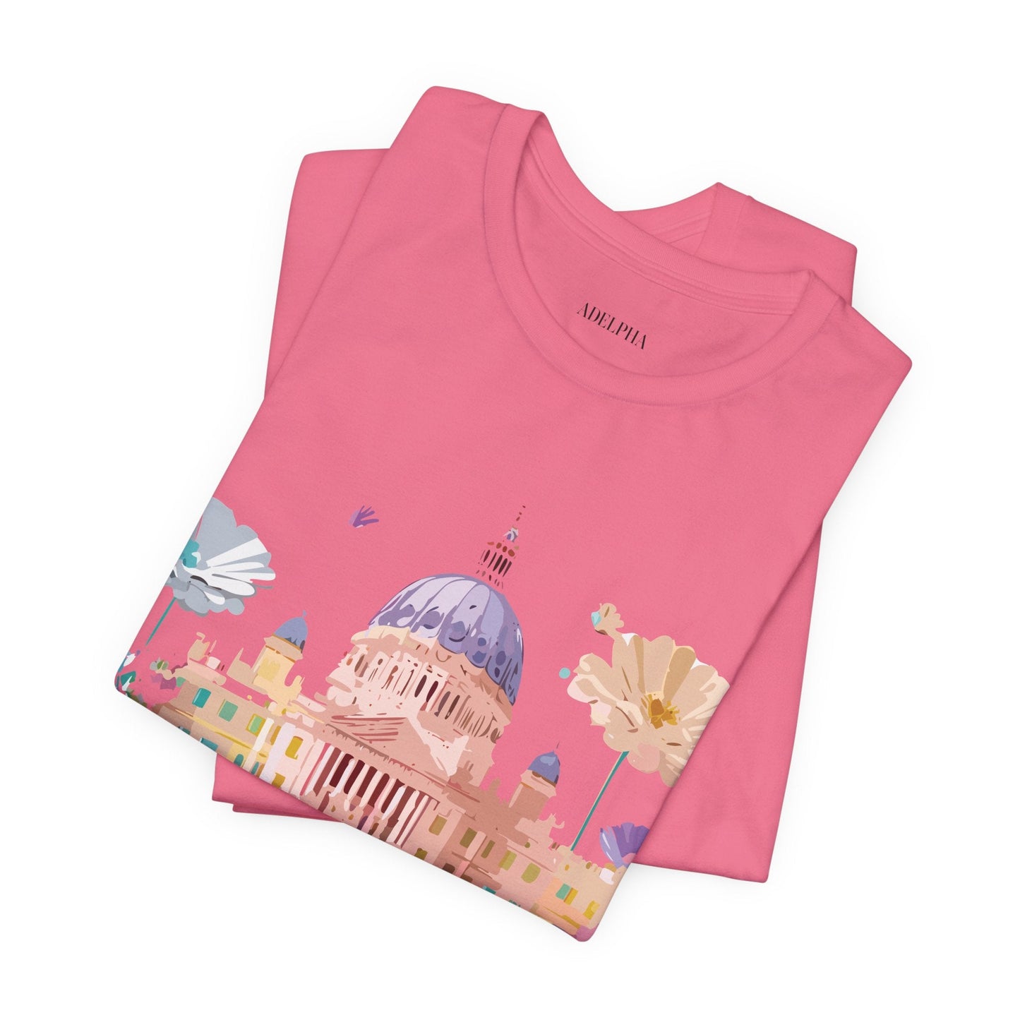 Madrid Tourist Shirt Unisex Graphic Tee With Vintage Adelpha Art Design Short Sleeve