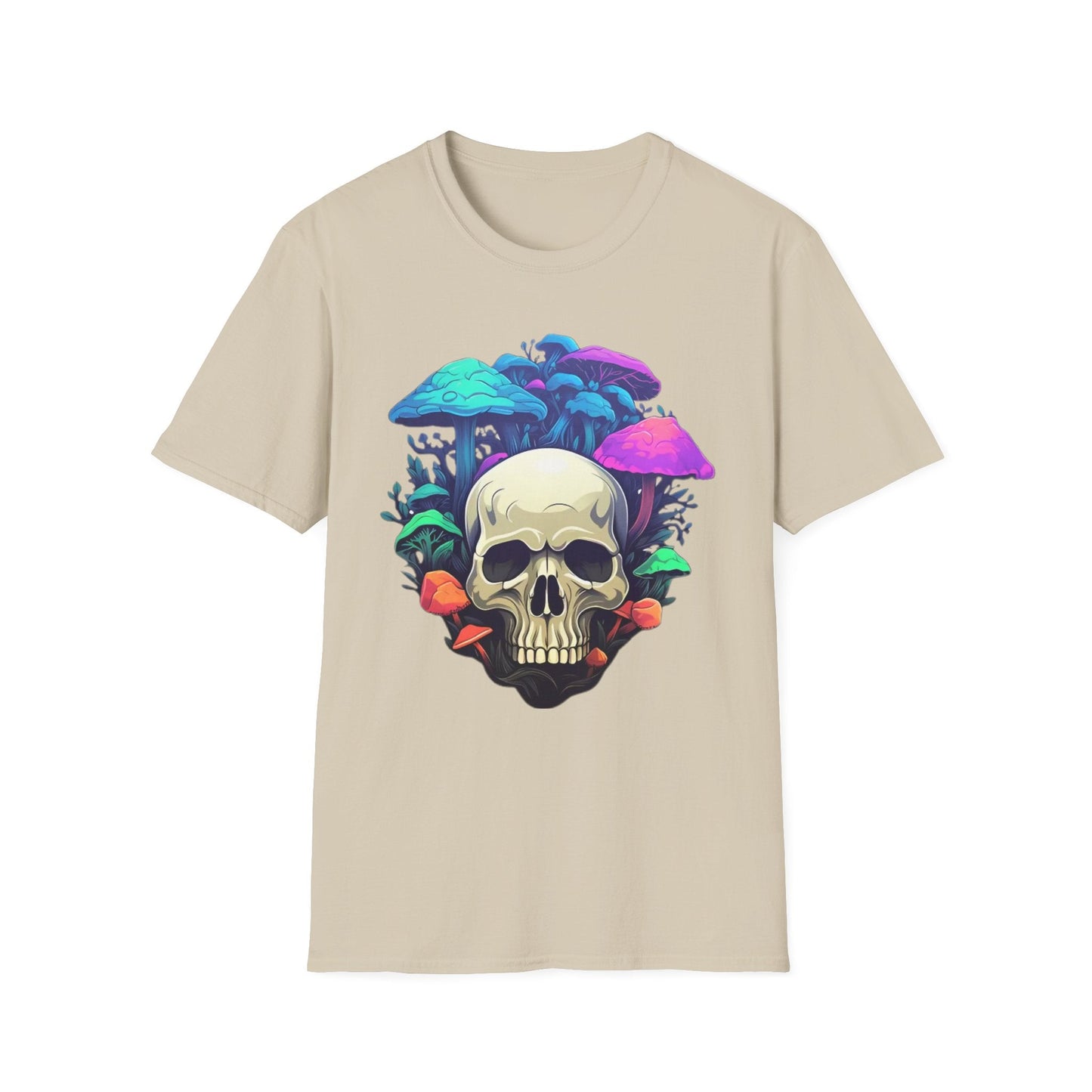 Unisex Skull Tee Shirt Short Sleeve Skeleton Design Gildan Softstyle Cotton Tee Shirt