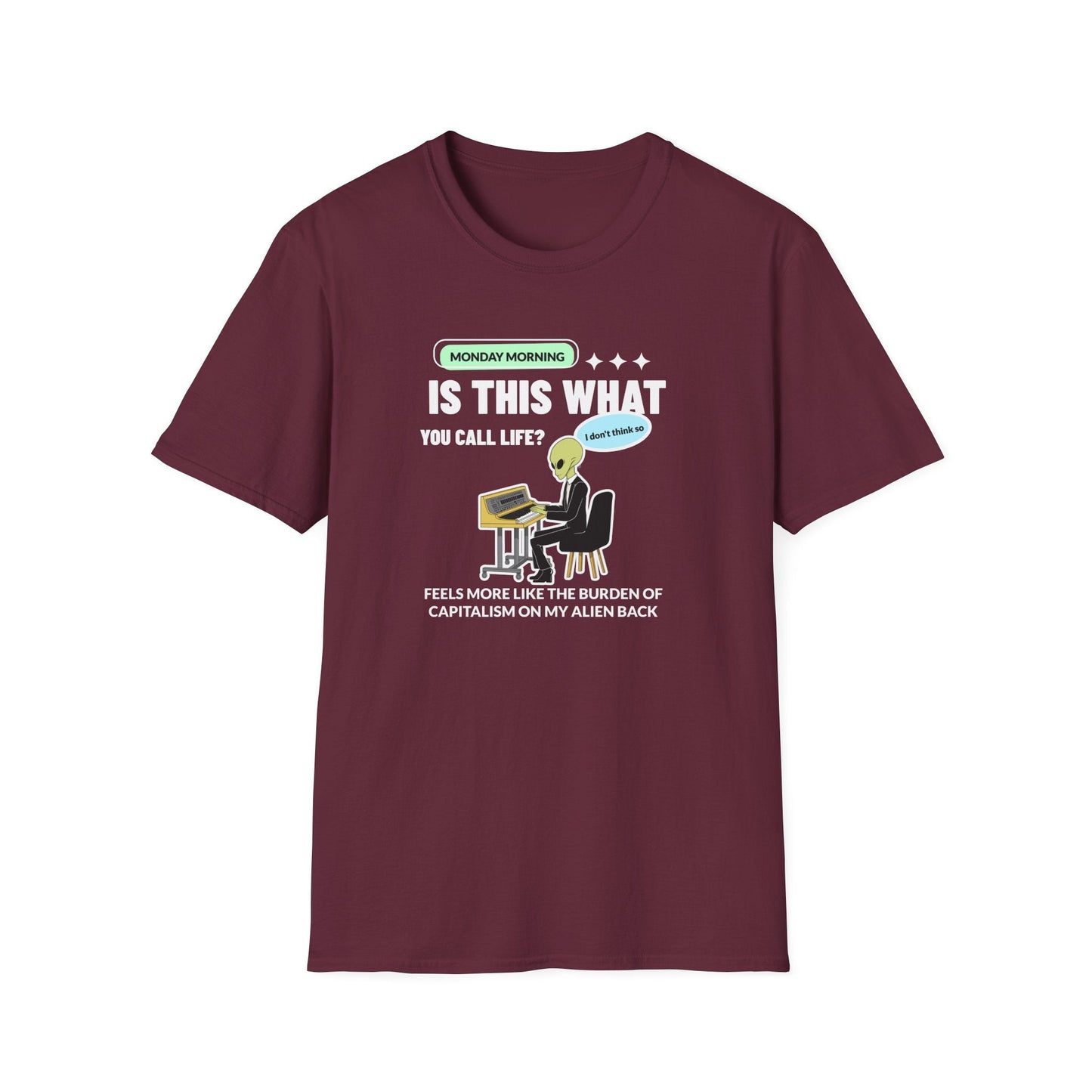 Alien Office Worker T-Shirt Unisex Cotton