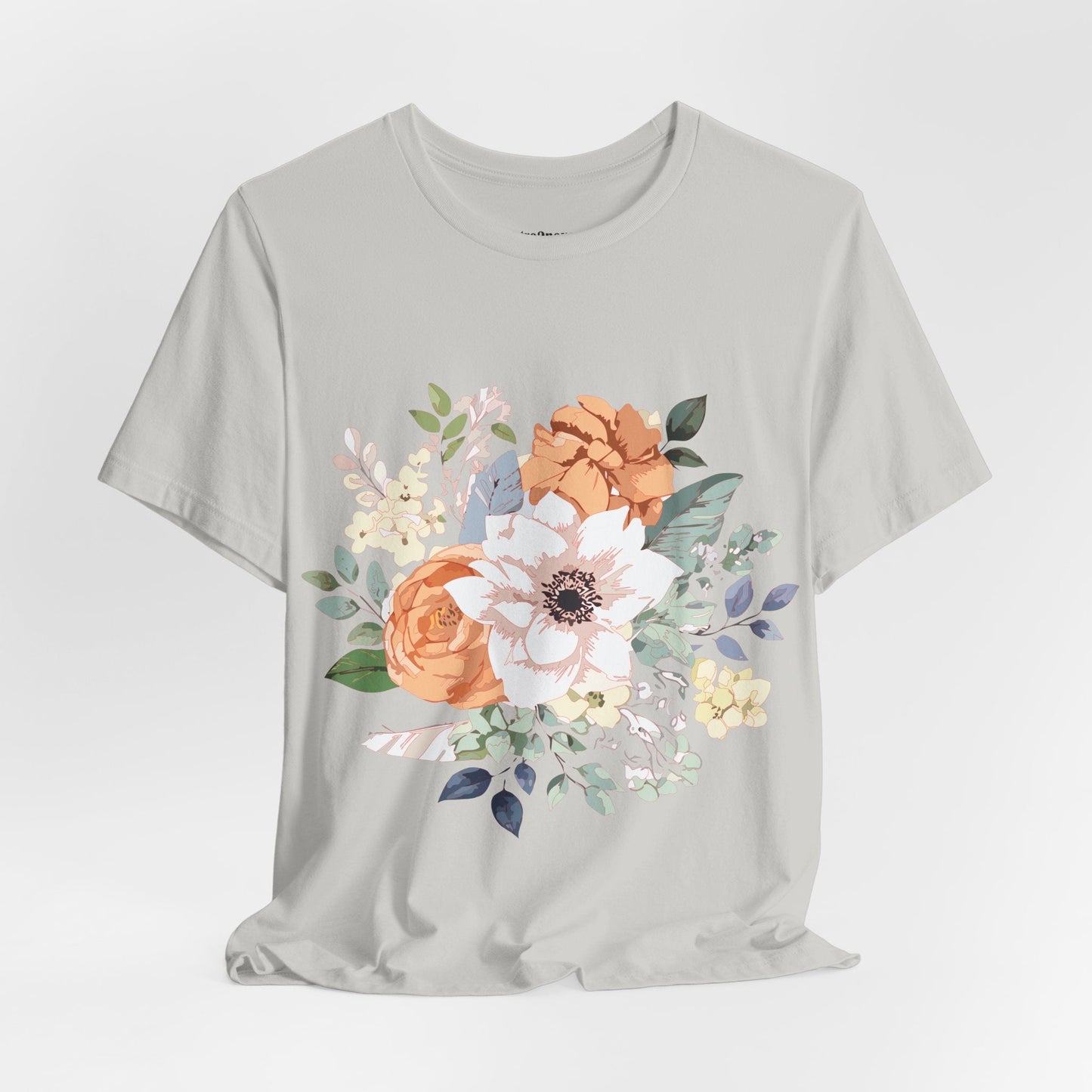 Unisex Floral Shirt Jersey Short Sleeve Tee Lightweight Breathable Flowers Collection Retro2Nova