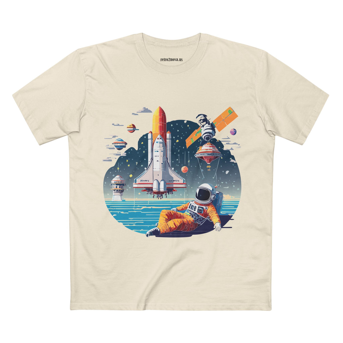 Cosmos Astronaut Graphic Tee Staple Unisex 100 Cotton Tee Shirt - CS-35
