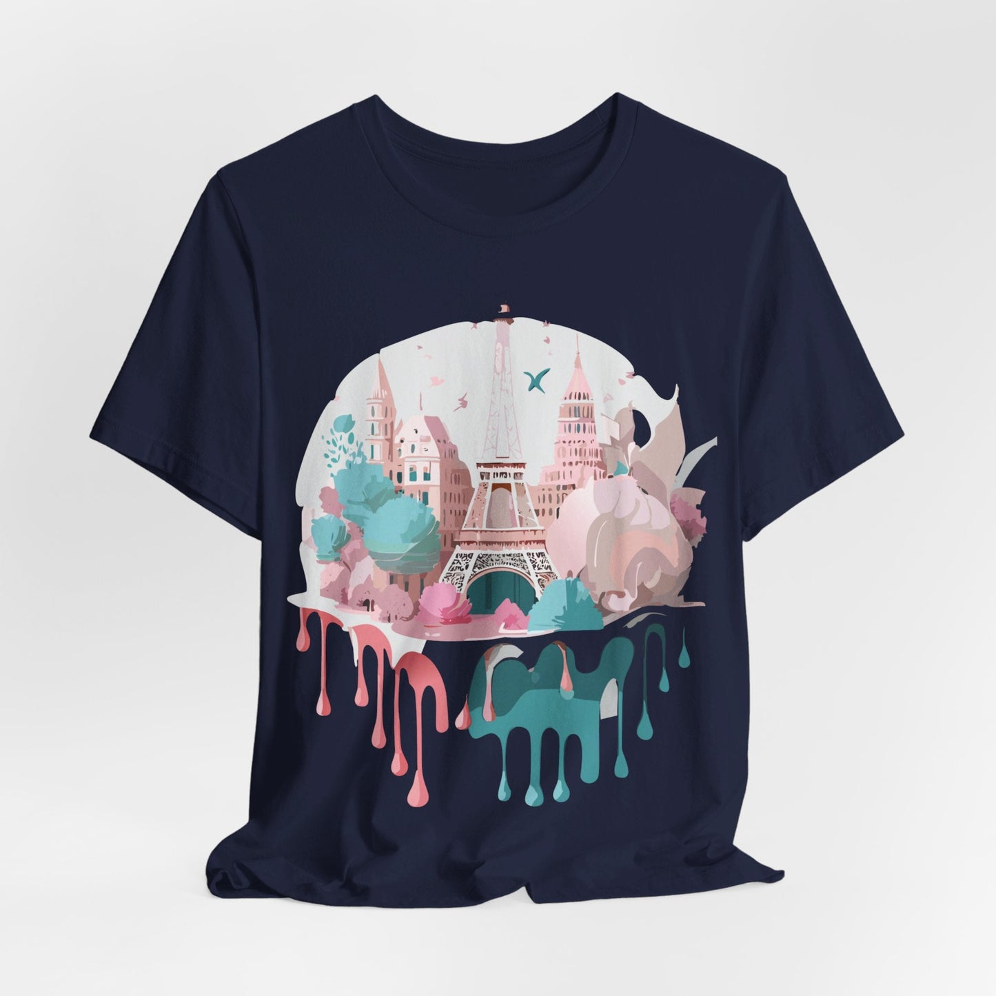 Paris Tourist Shirt Graphic Tee Unisex Jersey Short Sleeve Adelpha Vintage Art Design