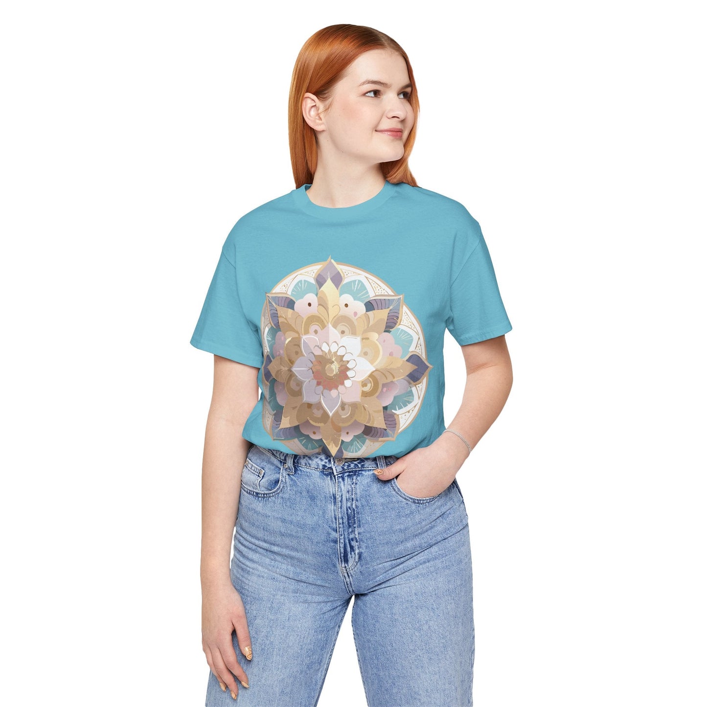 Mandala Graphic Tee Unisex Jersey Short Sleeve Adelpha Art Design Vintage Inspired Artwork