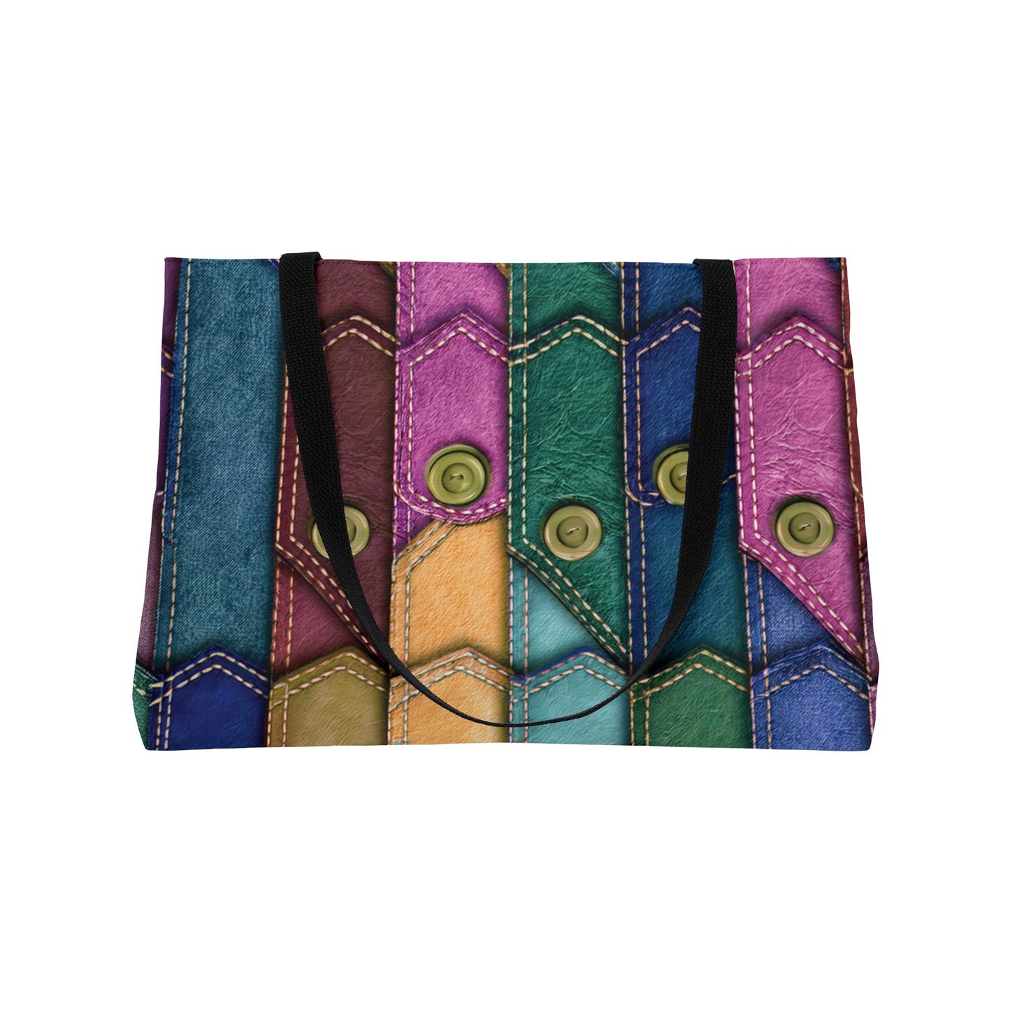 Denim Print Yoga Bag High-Quality 100% Spun Polyester 24x13 Canvas Gym Bag 38