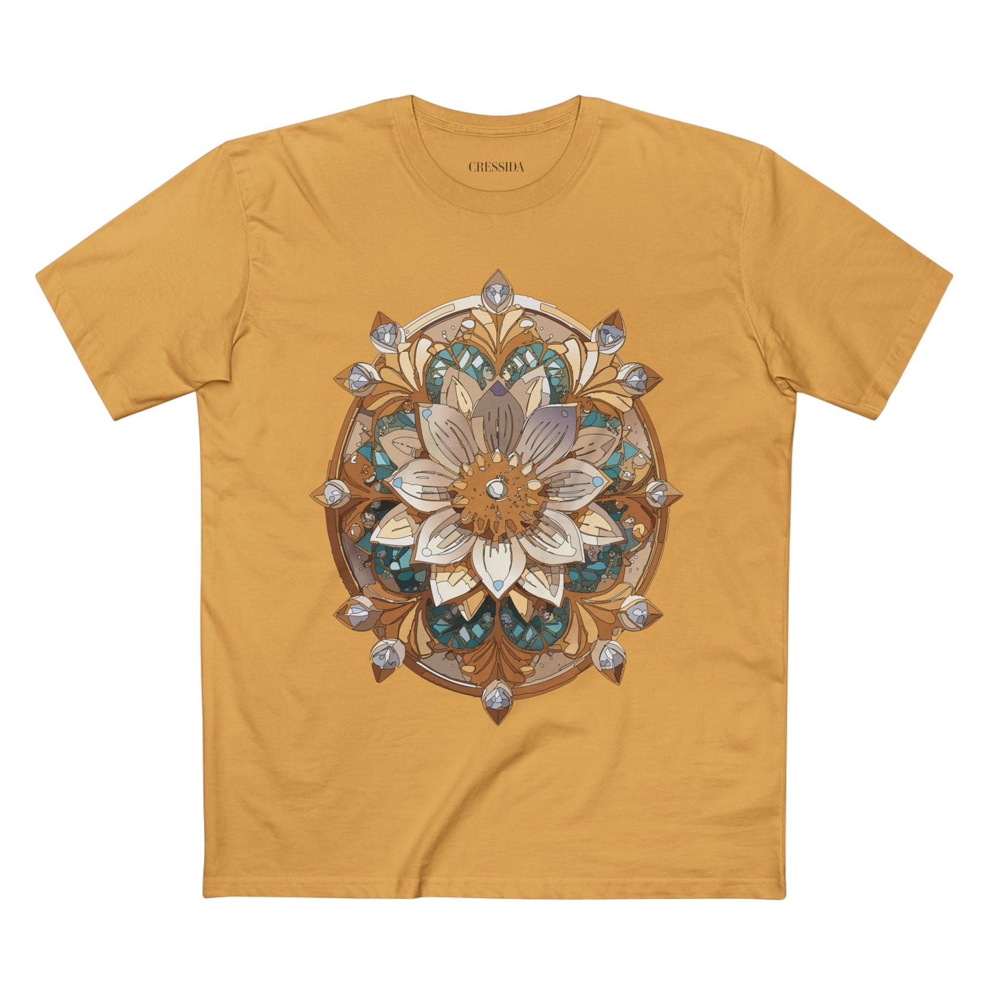 Floral Graphic T-Shirt Unisex 100 Cotton Art Design with Antique Flowers Tee 16