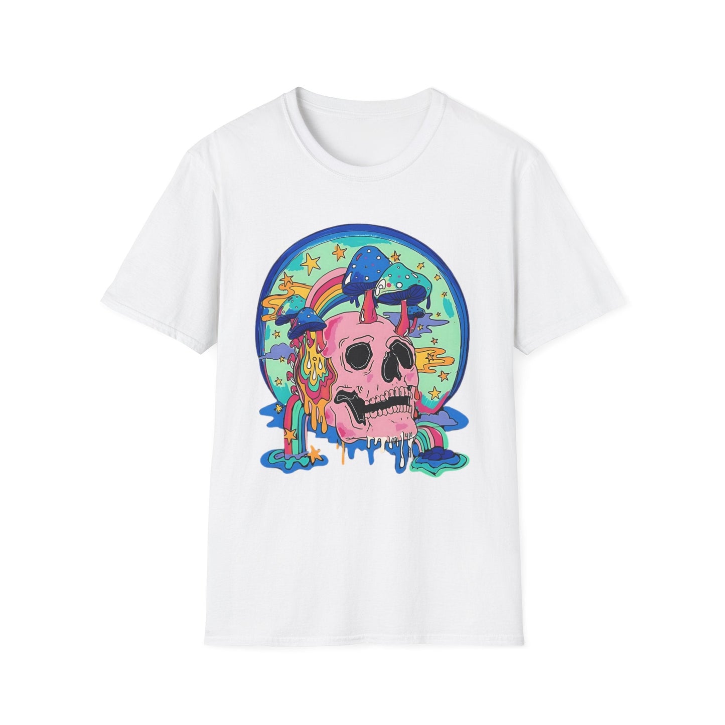 Skull Graphic Tee Unisex Gildan Softstyle 64000 100 Cotton Short Sleeve Shirt Art Design