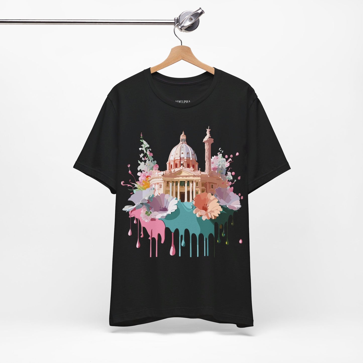 Tourist Shirt Rome Graphic Tee Unisex Jersey Short Sleeve Art Design By Adelpha Artwork