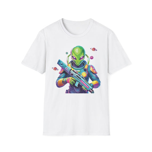 Alien Cosmos T Shirt Unisex Gildan Softstyle 64000 Art Design Tee For Everyday Comfort