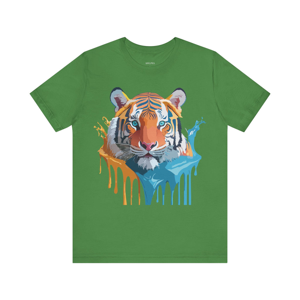Tiger Graphic Unisex Cotton Bella+Canvas Tee with Art Animal Design d90