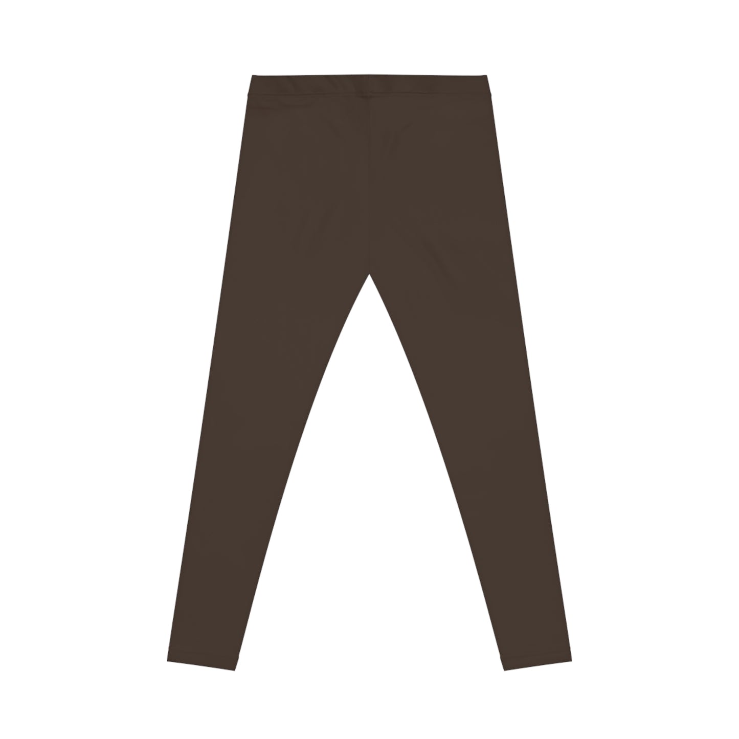 Dark Coffee Color Women's Poly-Span Casual Leggings XS-2XL