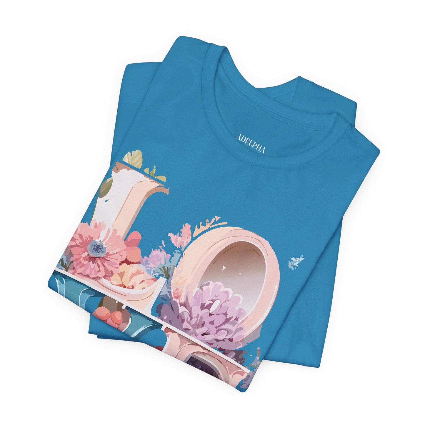 Valentine Graphic Tee Unisex Short Sleeve Premium Art Design By Adelpha Vintage Illustration