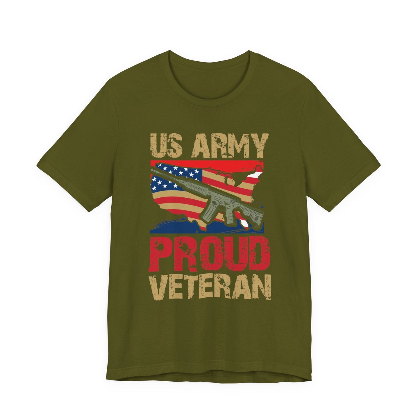 Army Veteran Patriotic Graphic Design Unisex Cotton T-Shirt v17
