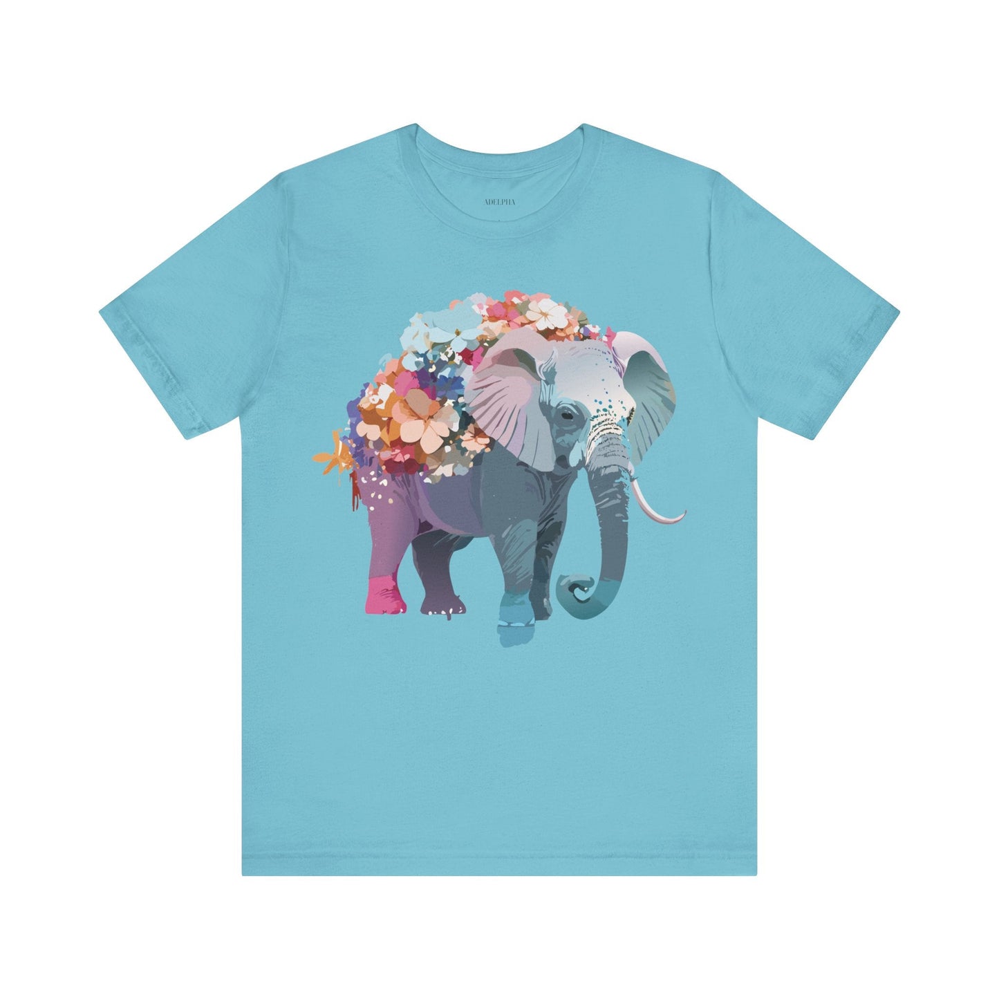 Adelpha Elephant Graphic Tee Unisex Short Sleeve Vintage Inspired Art Design Collection