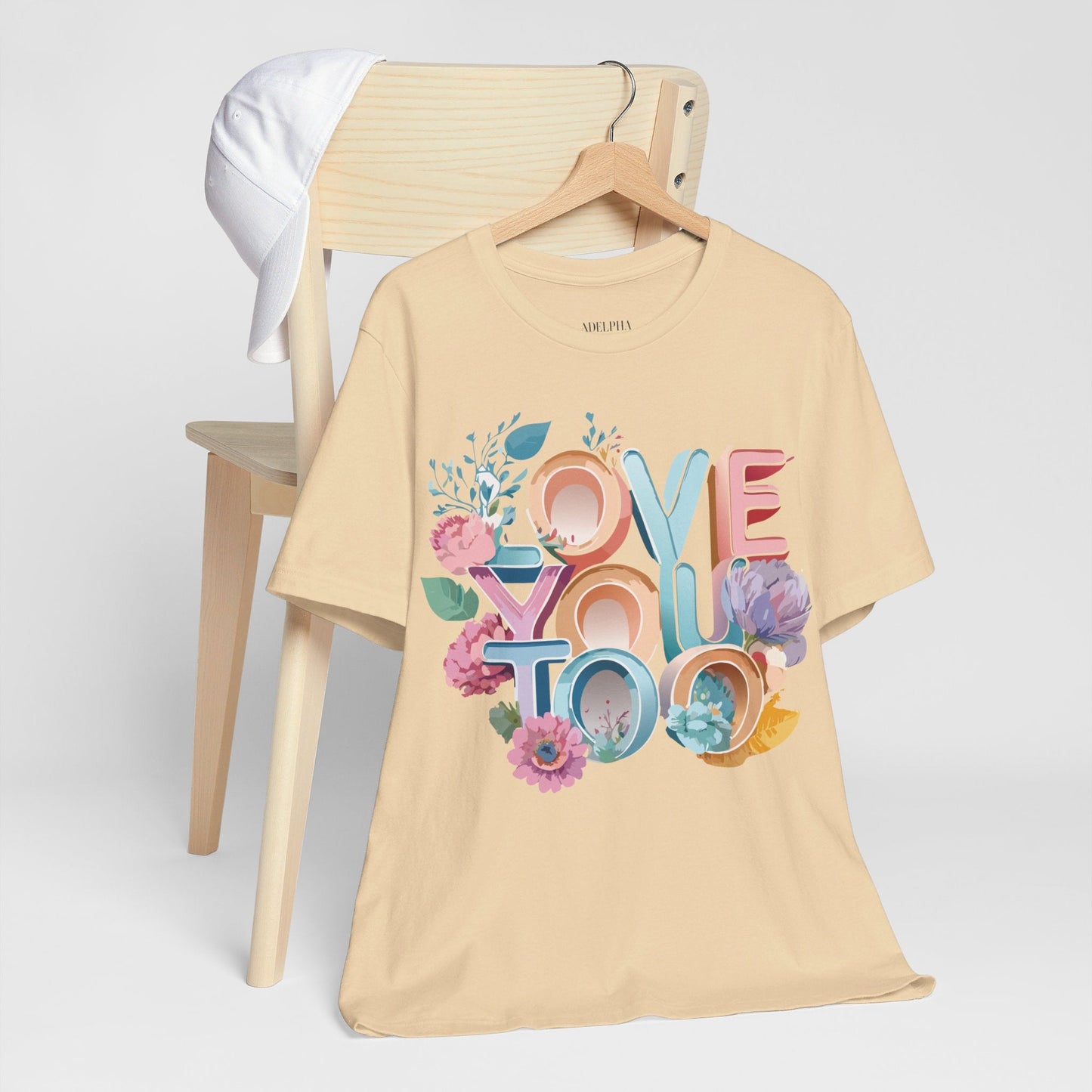 Valentine Day Graphic Unisex 100 Cotton Vintage Artwork with Love and Flower Design Tee 39