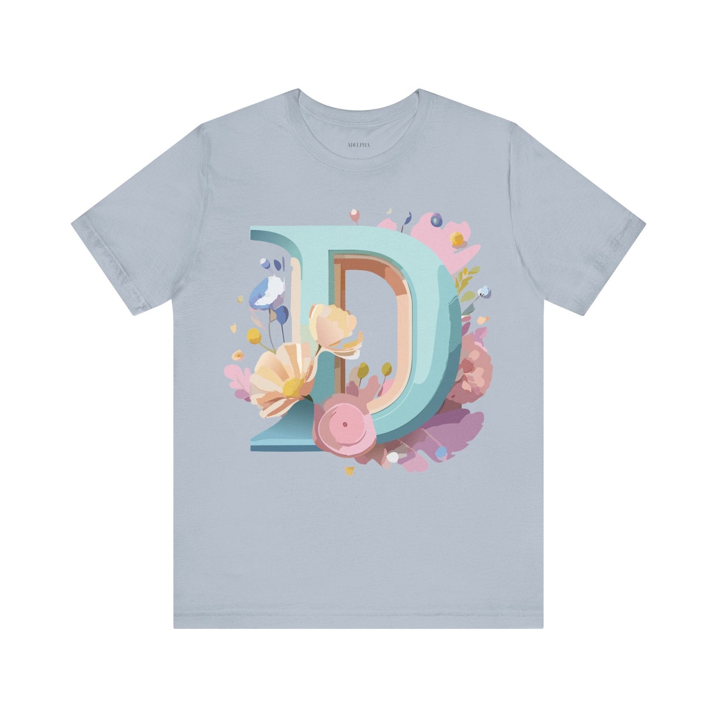 Letter D Shirt Graphic Tee Unisex Vintage Inspired Art Design Adelpha Premium Collection