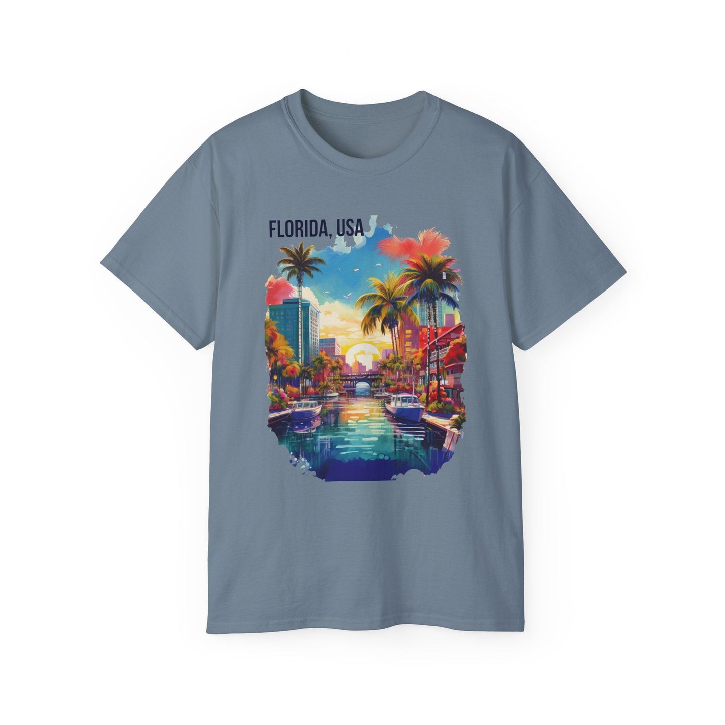 Florida Graphic Unisex Cotton T‑Shirt 1