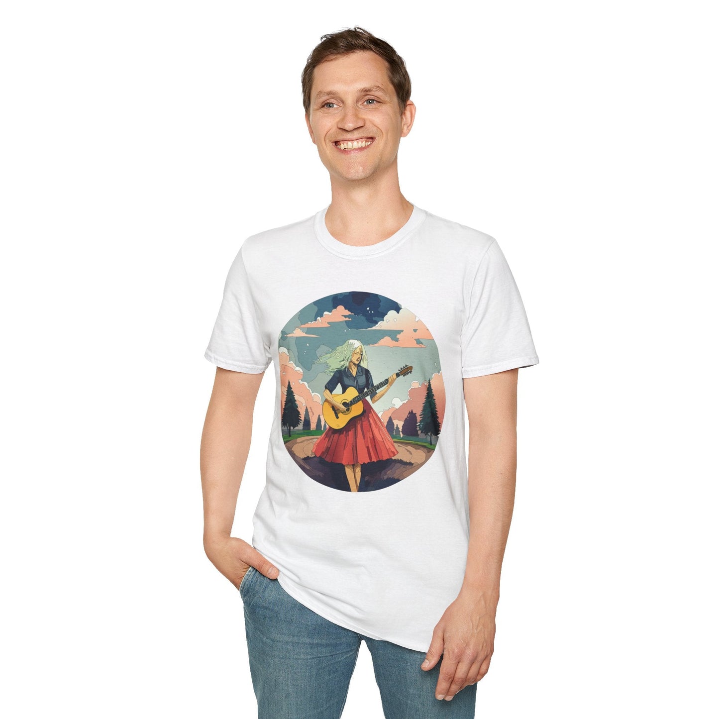 Womens Graphic T Shirt Art Design Ladies Tee Softstyle Gildan 64000 100 Percent Cotton
