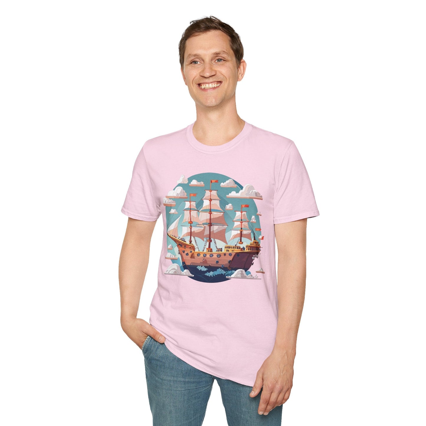 Unisex Ship Frigate Vessel T Shirt Softstyle 64000 Cotton Tee Ultimate Everyday Comfort