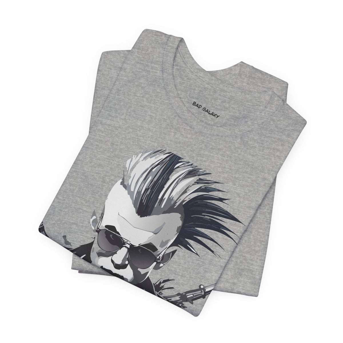 Punk Rock Graphic Unisex Cotton Bella+Canvas Tee with Art Design b29