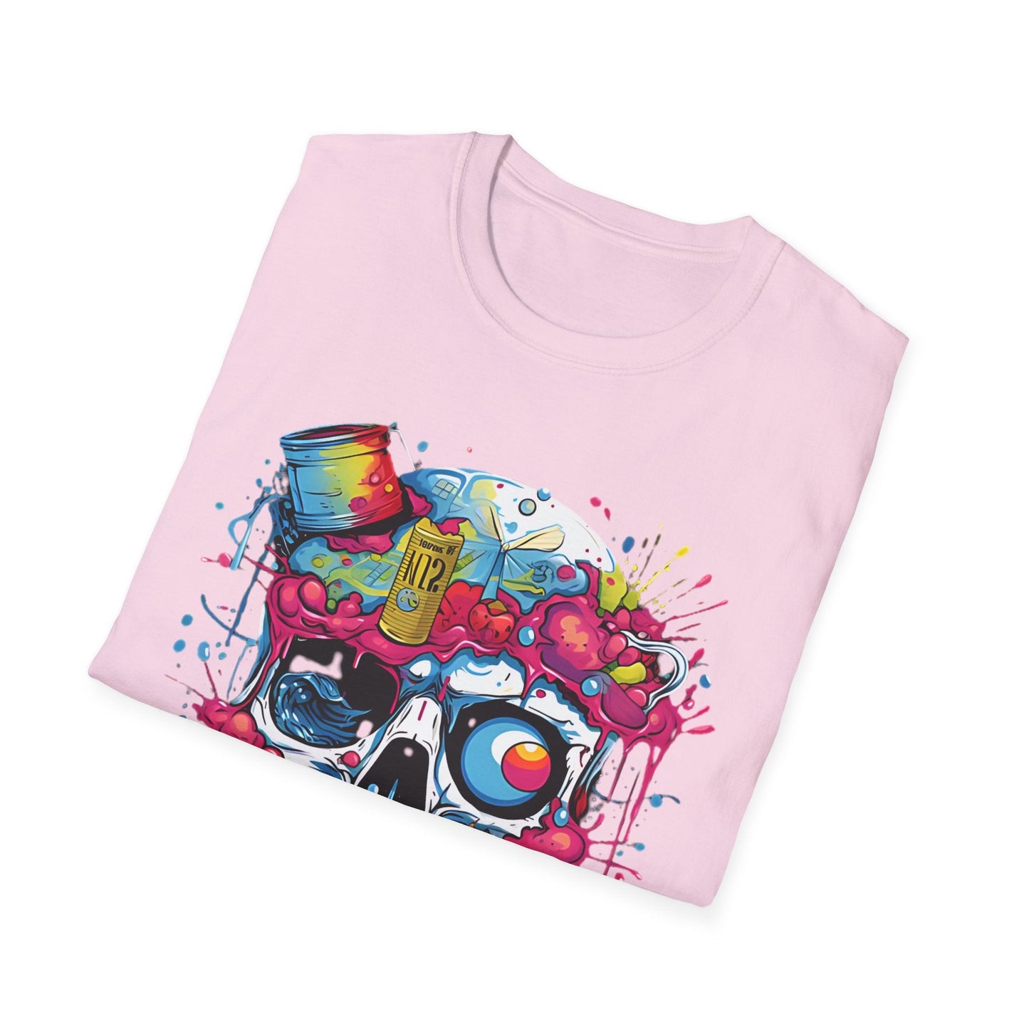 Skull Graphic Tee Shirt Unisex Skeleton Shirt Softstyle Cotton Comfort Everyday Wear Durable