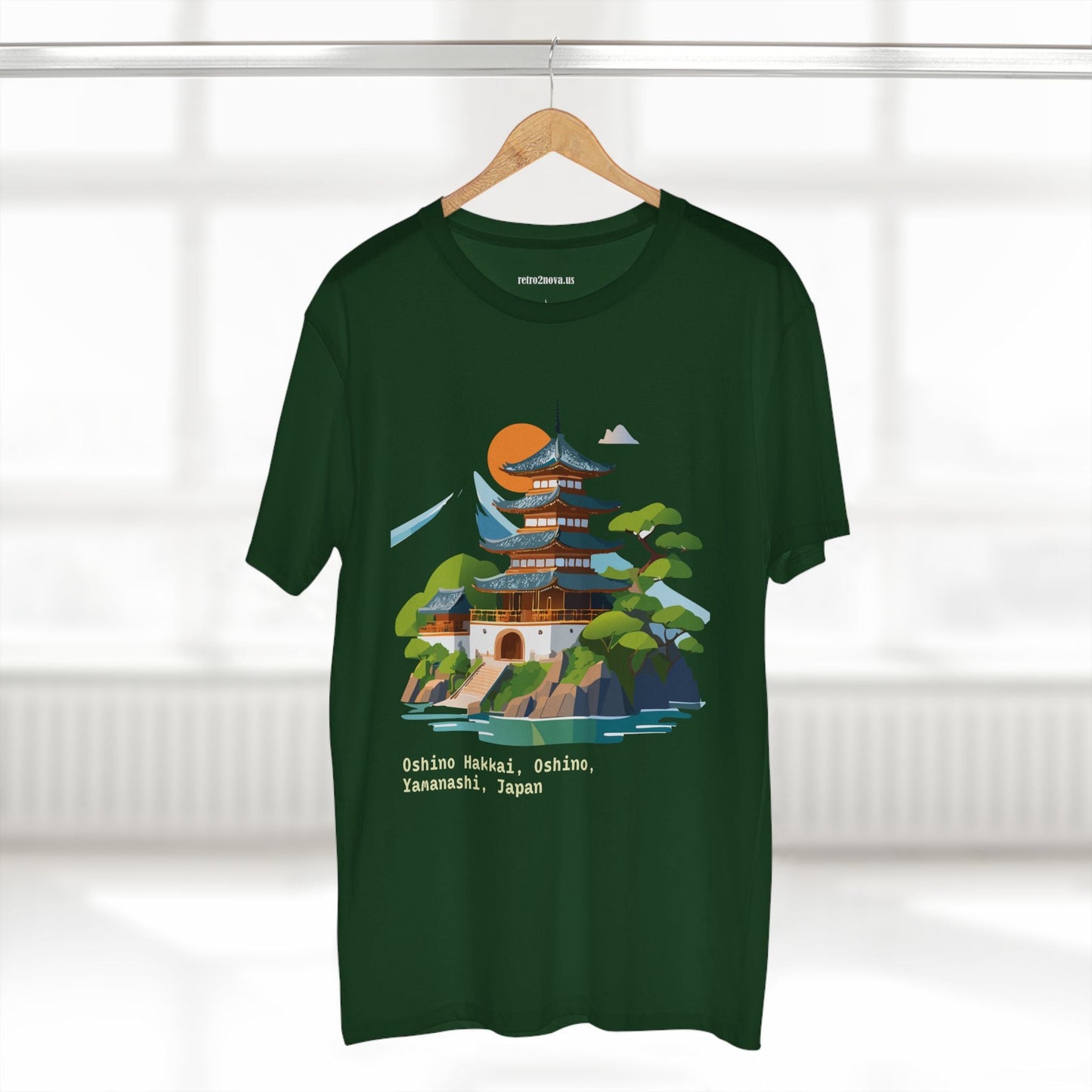 Japan Travel Shirt Unisex Cotton Tee With Original Art Design From Retro2Nova Collection