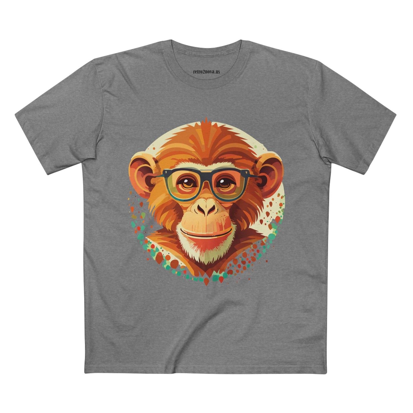 Monkey Shirt Animal Shirt Unisex Premium Cotton Tee With Original Art Design By Retro2Nova For Everyday Comfort