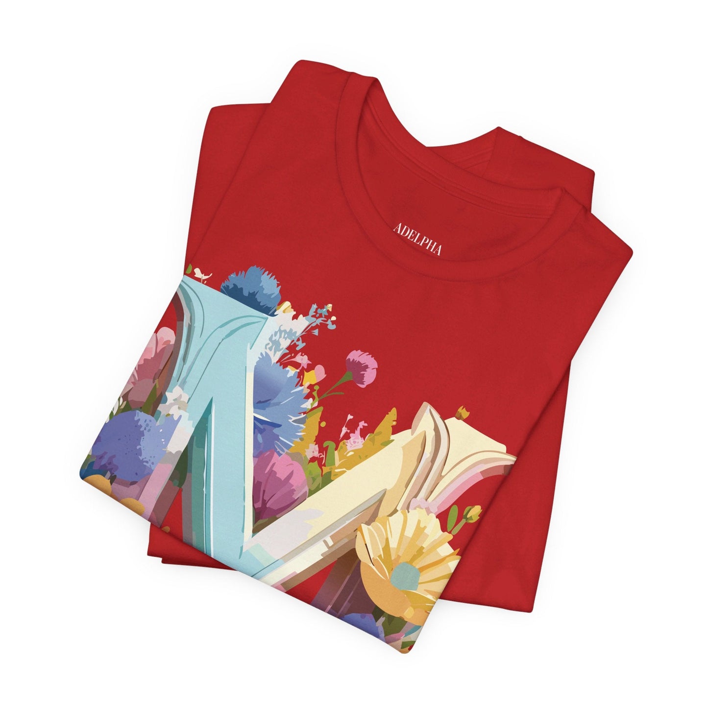 Letter M Shirt Unisex Graphic Tee Vintage Inspired Artwork Adelpha Short Sleeve Collection