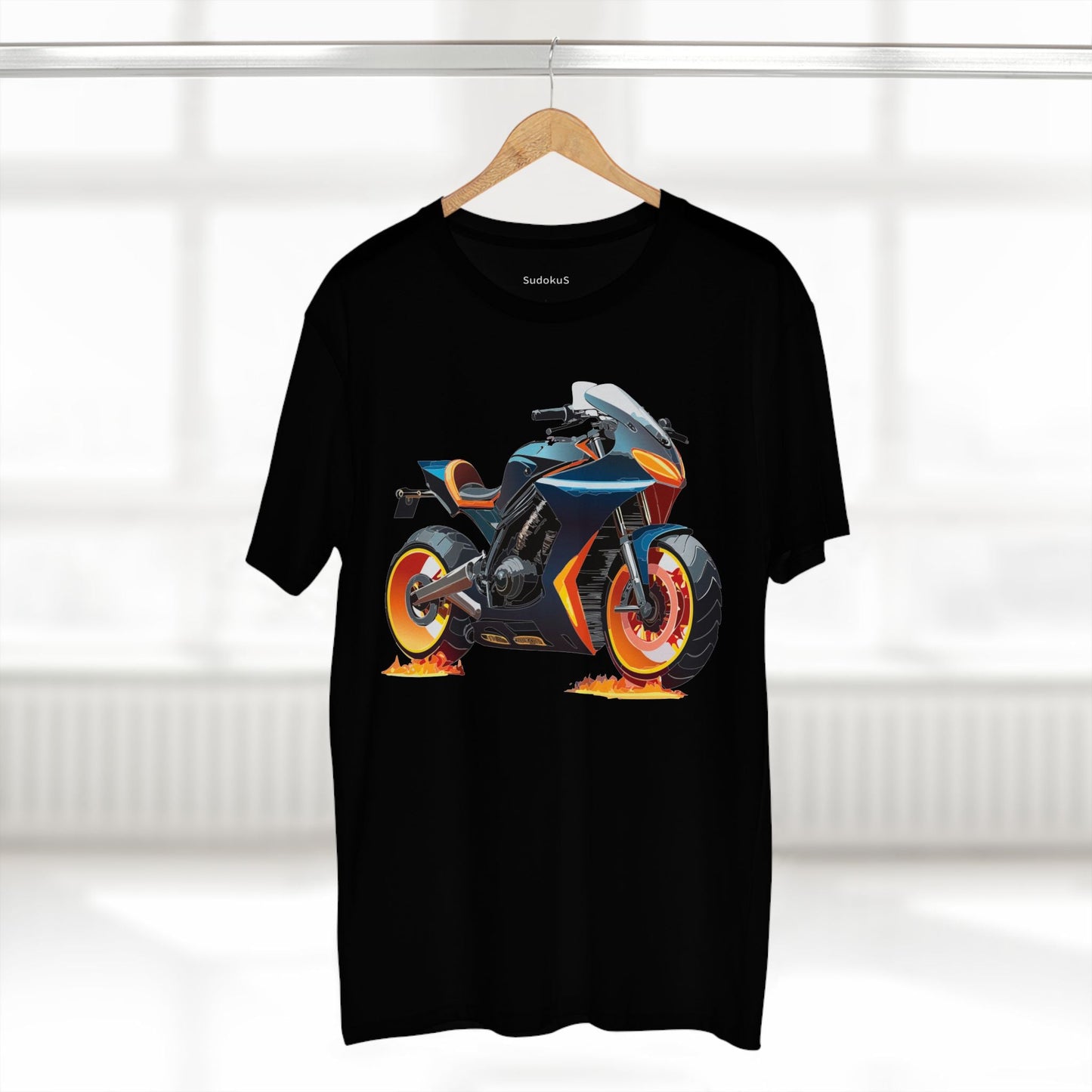 Moto Bike Graphic Unisex 100 Cotton Staple Tee 25