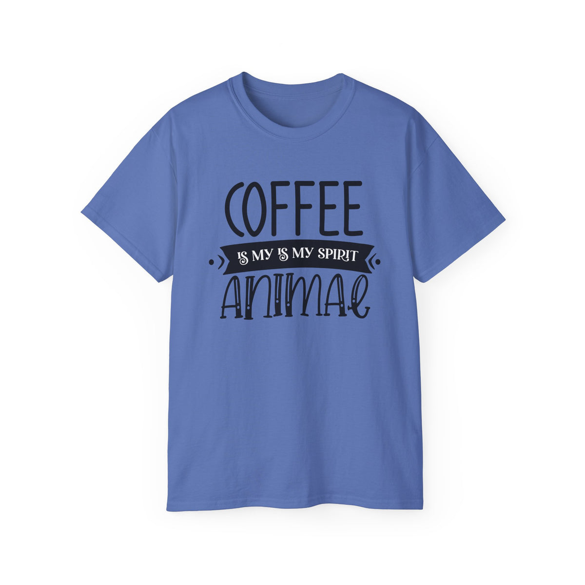Coffee Is My Spirit Animal Tee | Funny Coffee Shirt, Typography Design