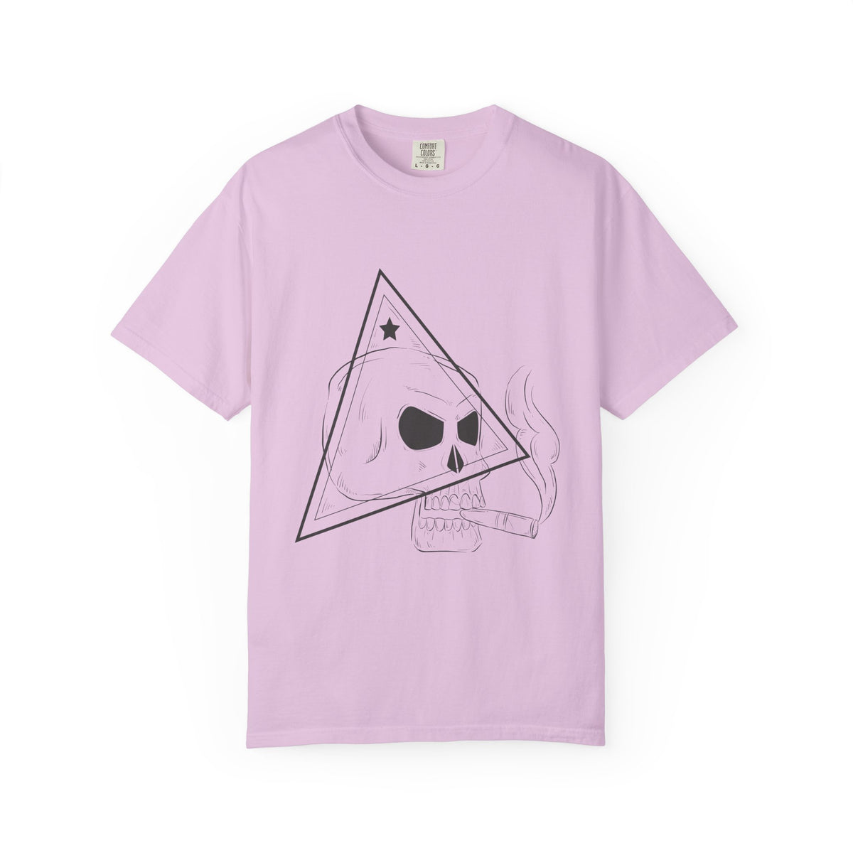 Unisex Cotton Short Sleeve T-Shirt with Skull Graphic Design