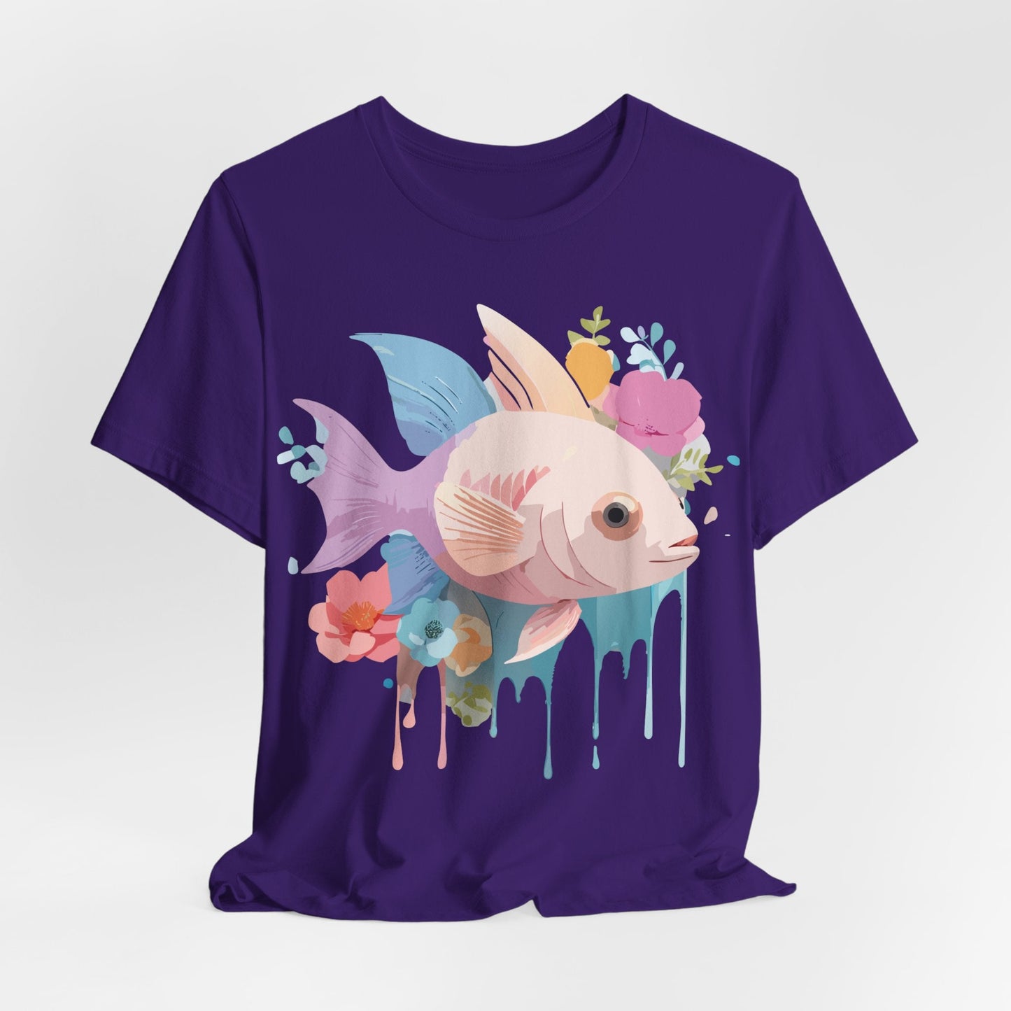 Adelpha Fish Graphic Tee Unisex Jersey Short Sleeve Vintage Art Design Tee Shirt Premium Quality