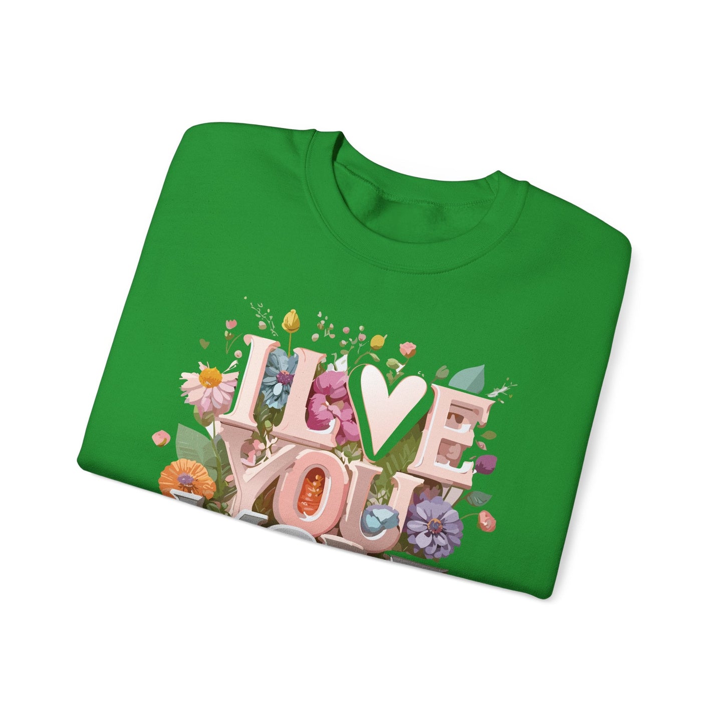 Floral Love Sweatshirt Unisex Crewneck Valentine Day Floral Print Cozy Winter Wear