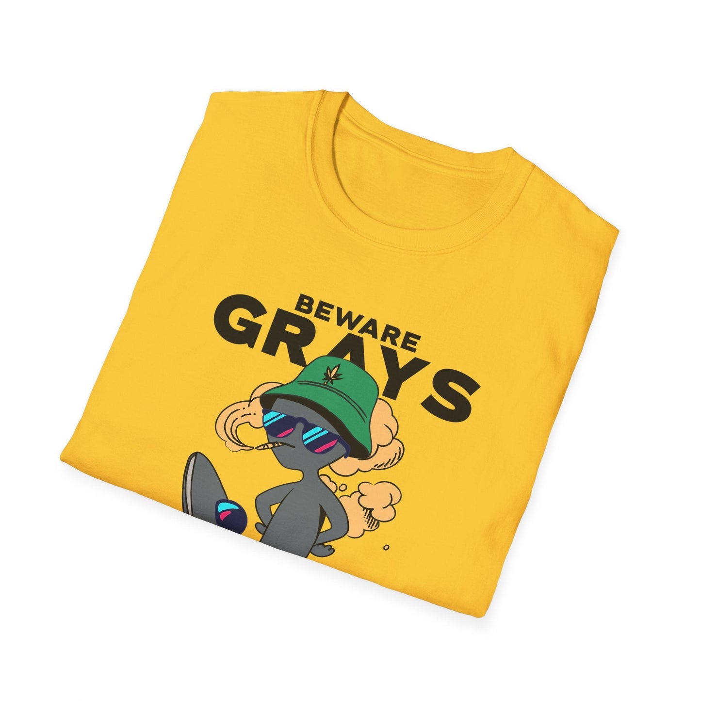 Funny Aliens UFO Graphic Unisex Cotton T-Shirt  18