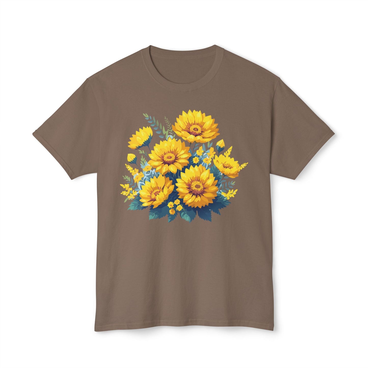 Floral T Shirt Vintage Flowers Unisex Art Print Tee 100 Percent Cotton Made In USA Floral Design