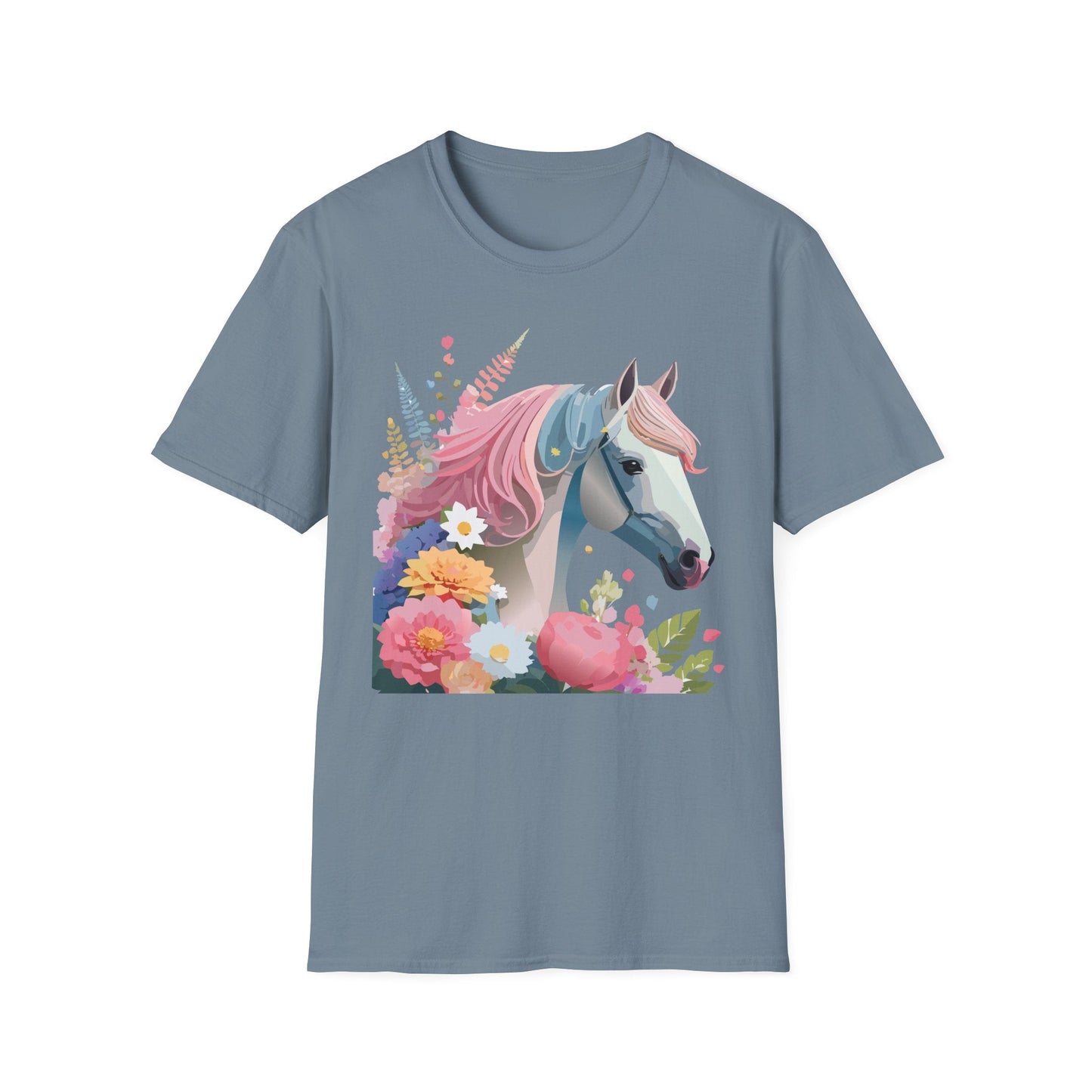 Horse Shirt Unisex Gildan Softstyle 64000 Cotton Tee With Animals