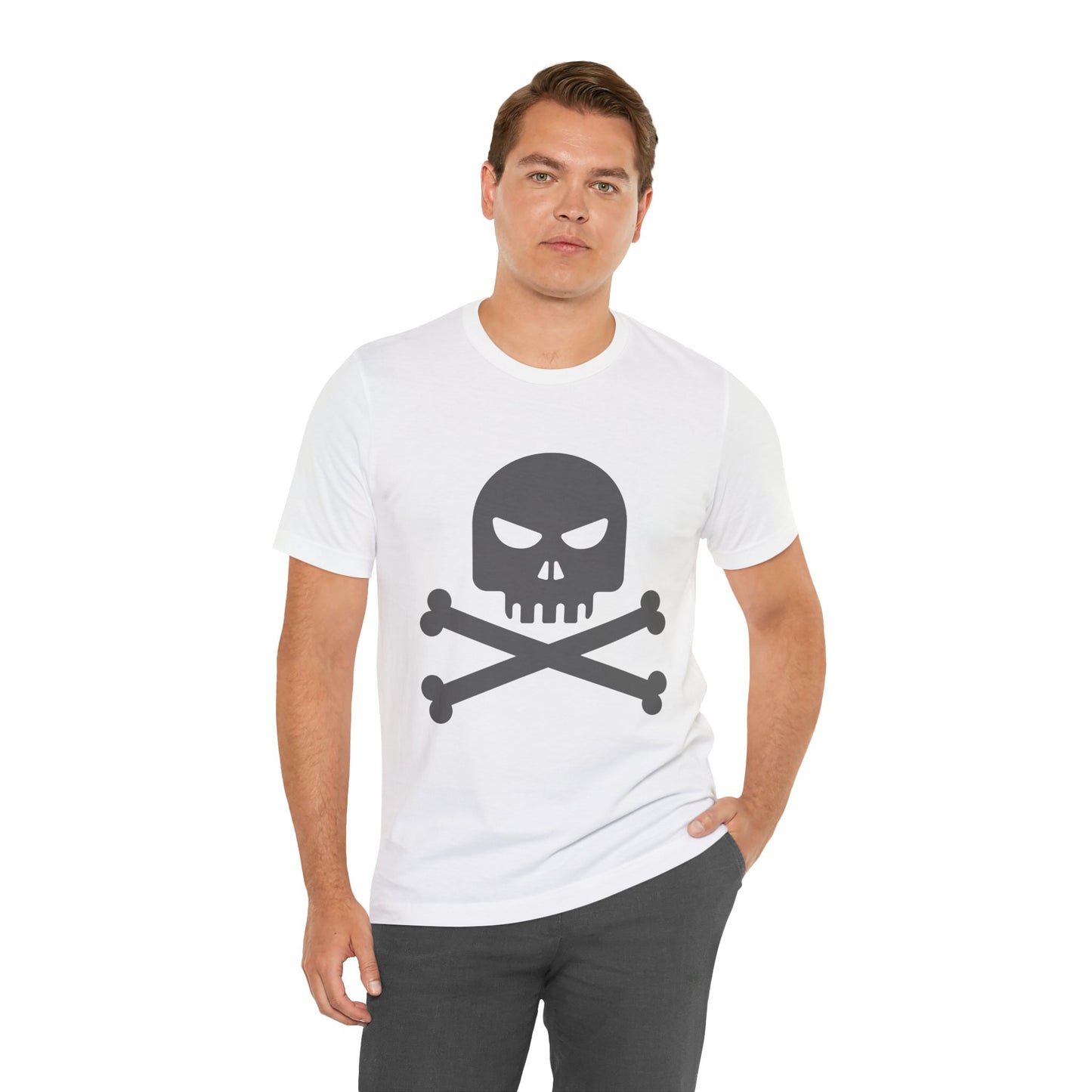 Unisex-T-Shirt aus Baumwolle mit Totenkopf