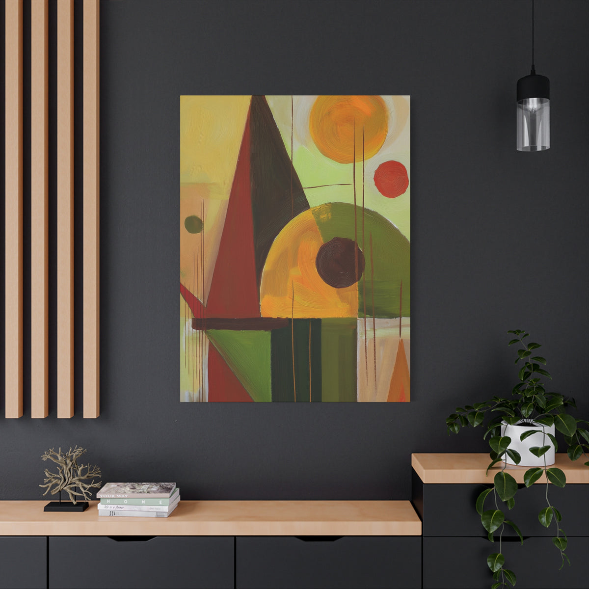 Abstract Geometric Painting Print Canvas 20x24,20x30,24x30 24x32,24x36,30x40 32x48,36x48,40x60 Pine-Wood Inner Frame ABS-60