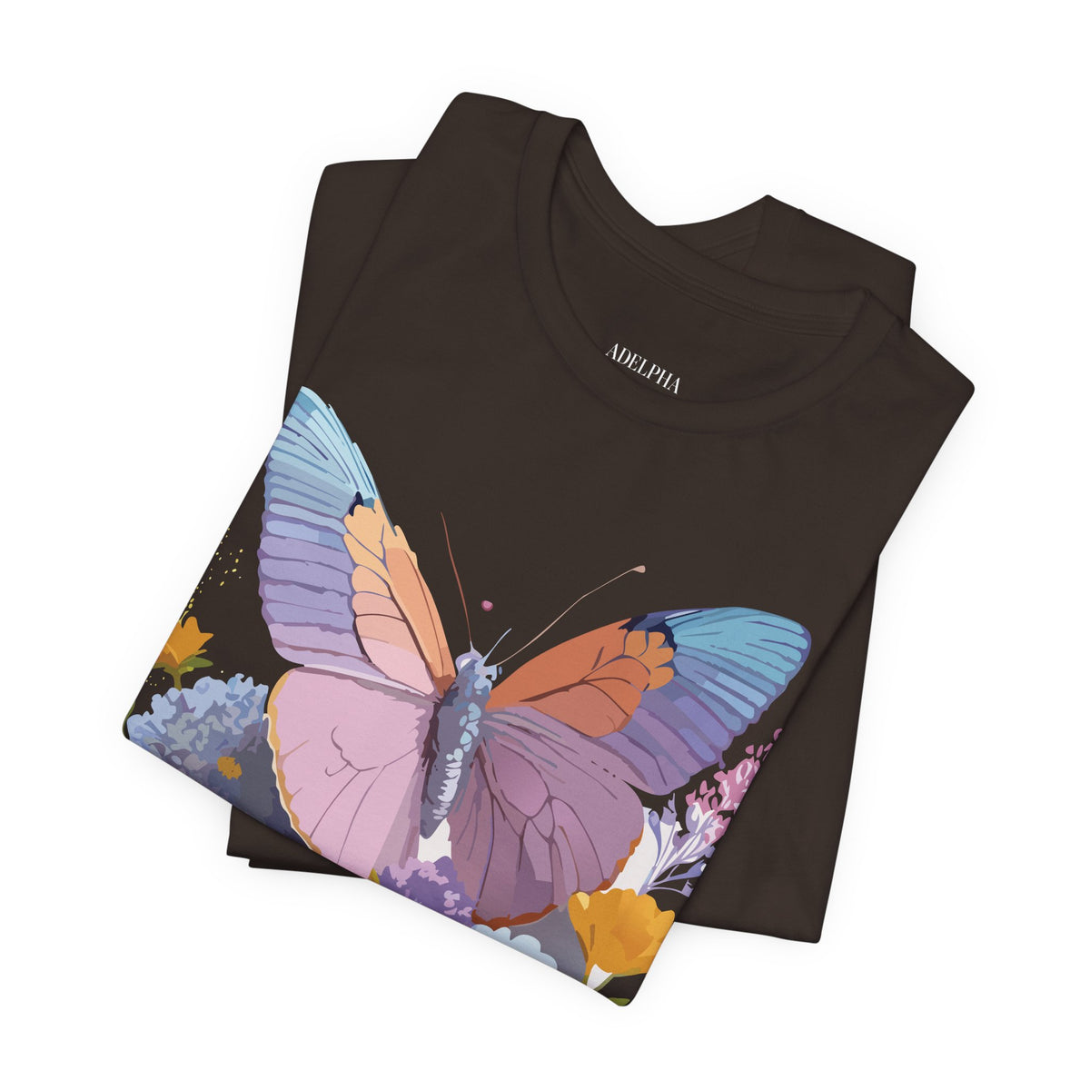 Butterfly Graphic Unisex Cotton Bella+Canvas Tee with Art Design n54